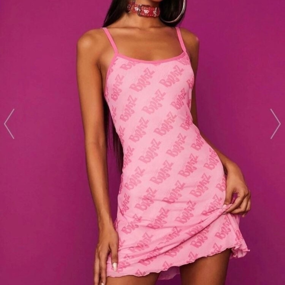 NWT RARE Dollskill X Bratz pink slip dress-S